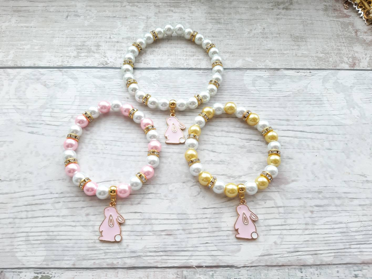 Rabbit bracelet, easter jewellery, bunny bracelet, easter bunny gift, animal lover present, gifts for girls