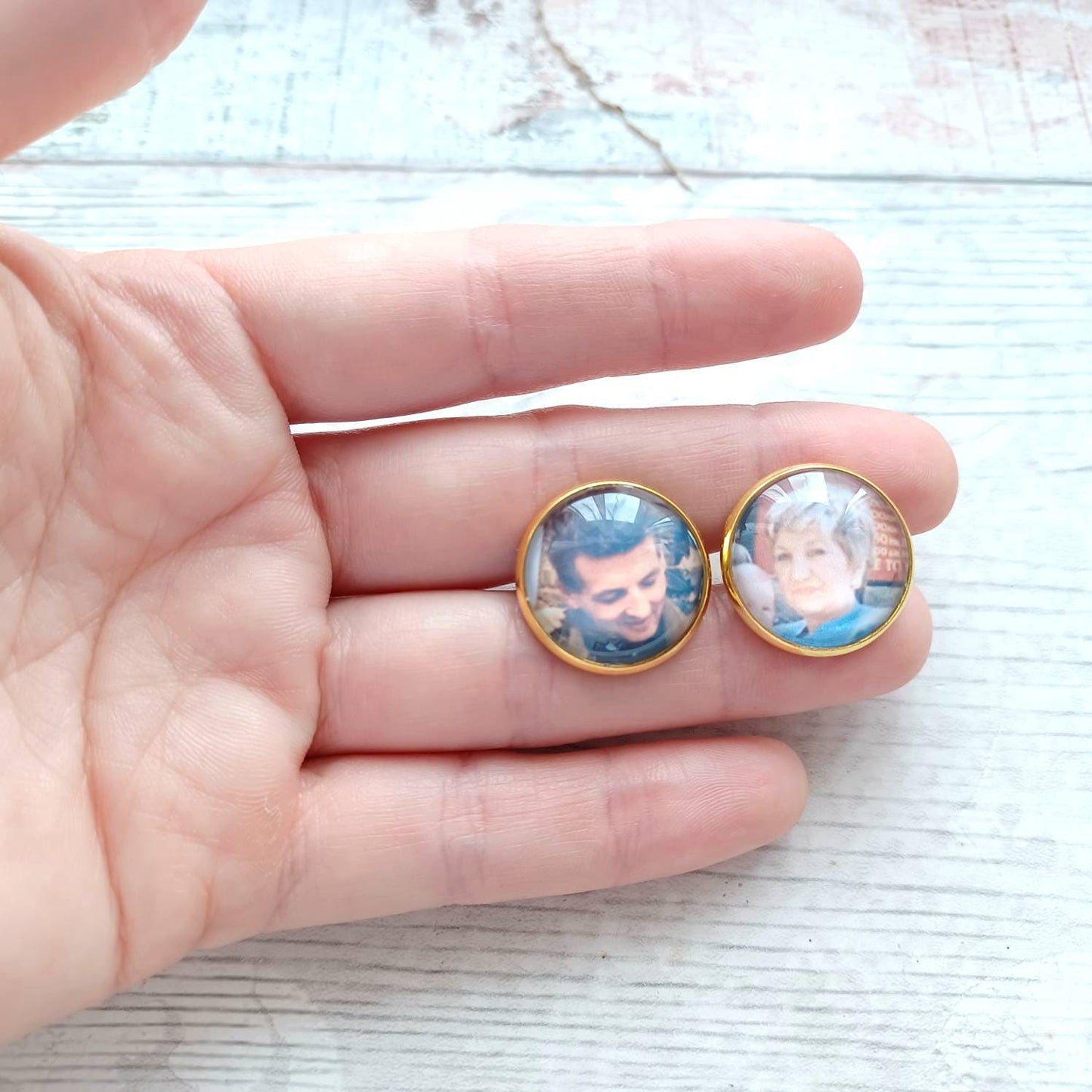 Photo cufflinks, groom keepsake, wedding keepsake, memorial cufflinks, fathers day gift, father of the bride present, picture cufflink