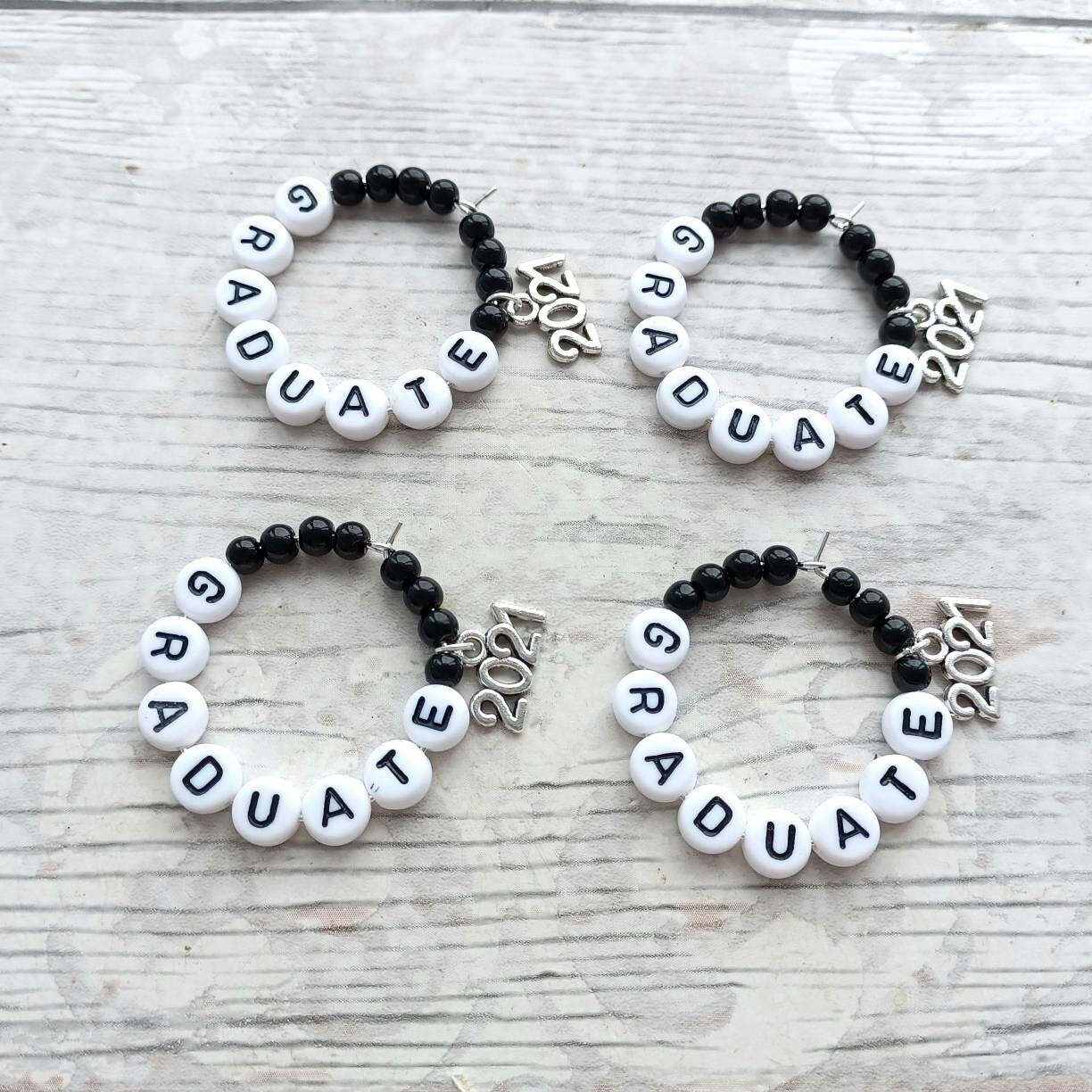 Graduate 2022 wine glass charm, graduation gift, gin stemware charms, wine lover, dinner party accessory, leavers present