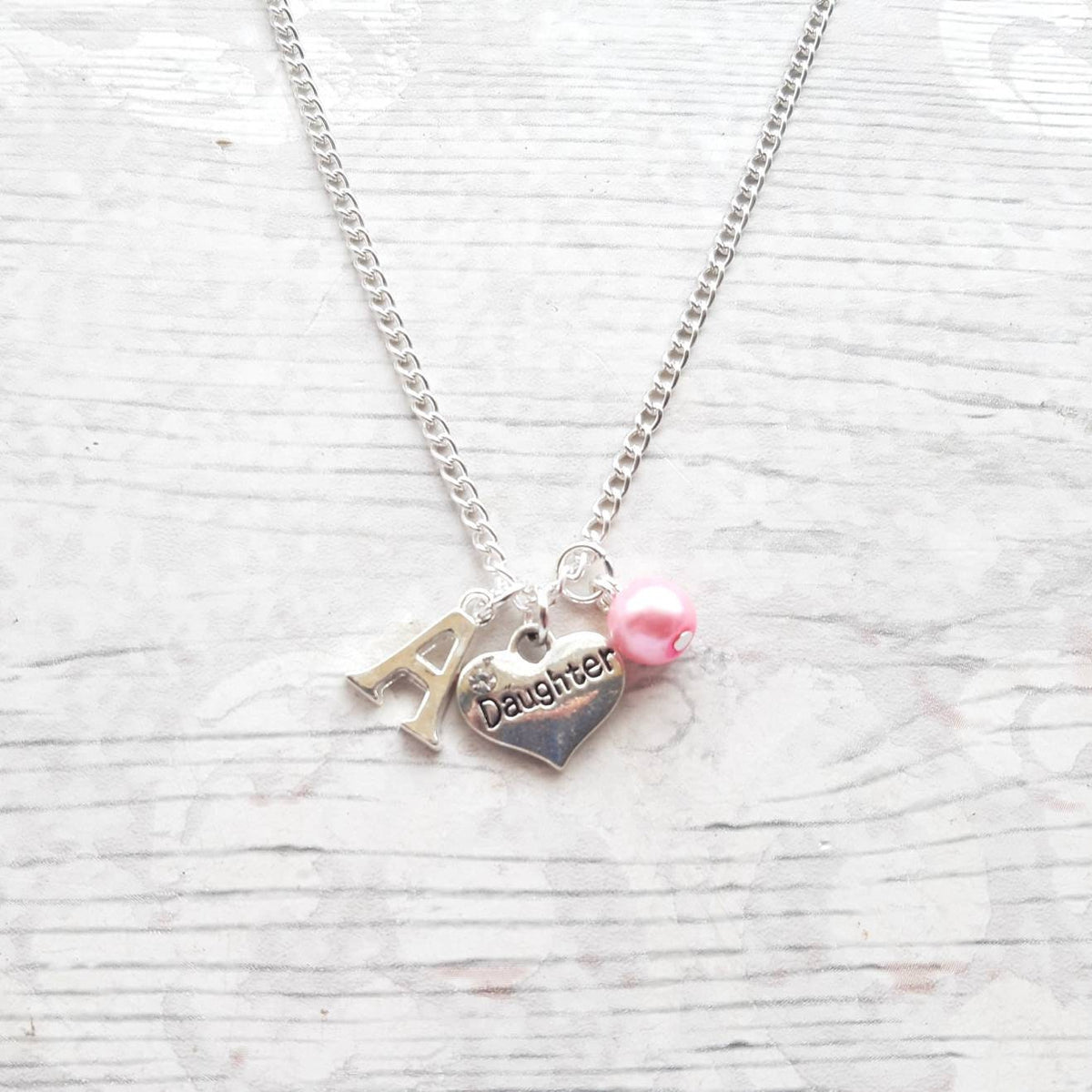 Daughter necklace, initial necklace, grand daughter jewellery, gift for daughter, grand child present, friendship jewelry,