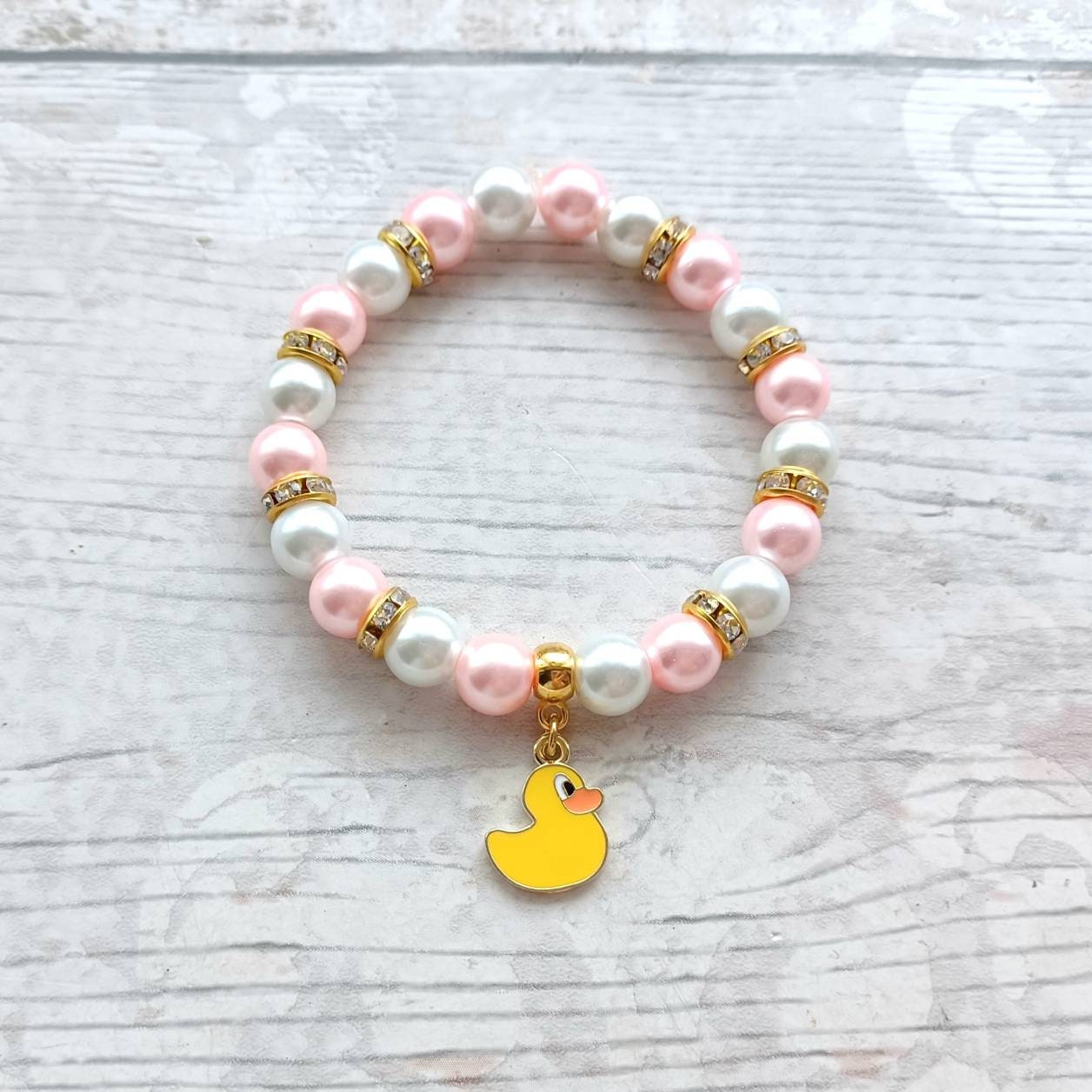Duck bracelet, rubber duckie jewellery, bird lover gift, Cute quirky present, gifts for her