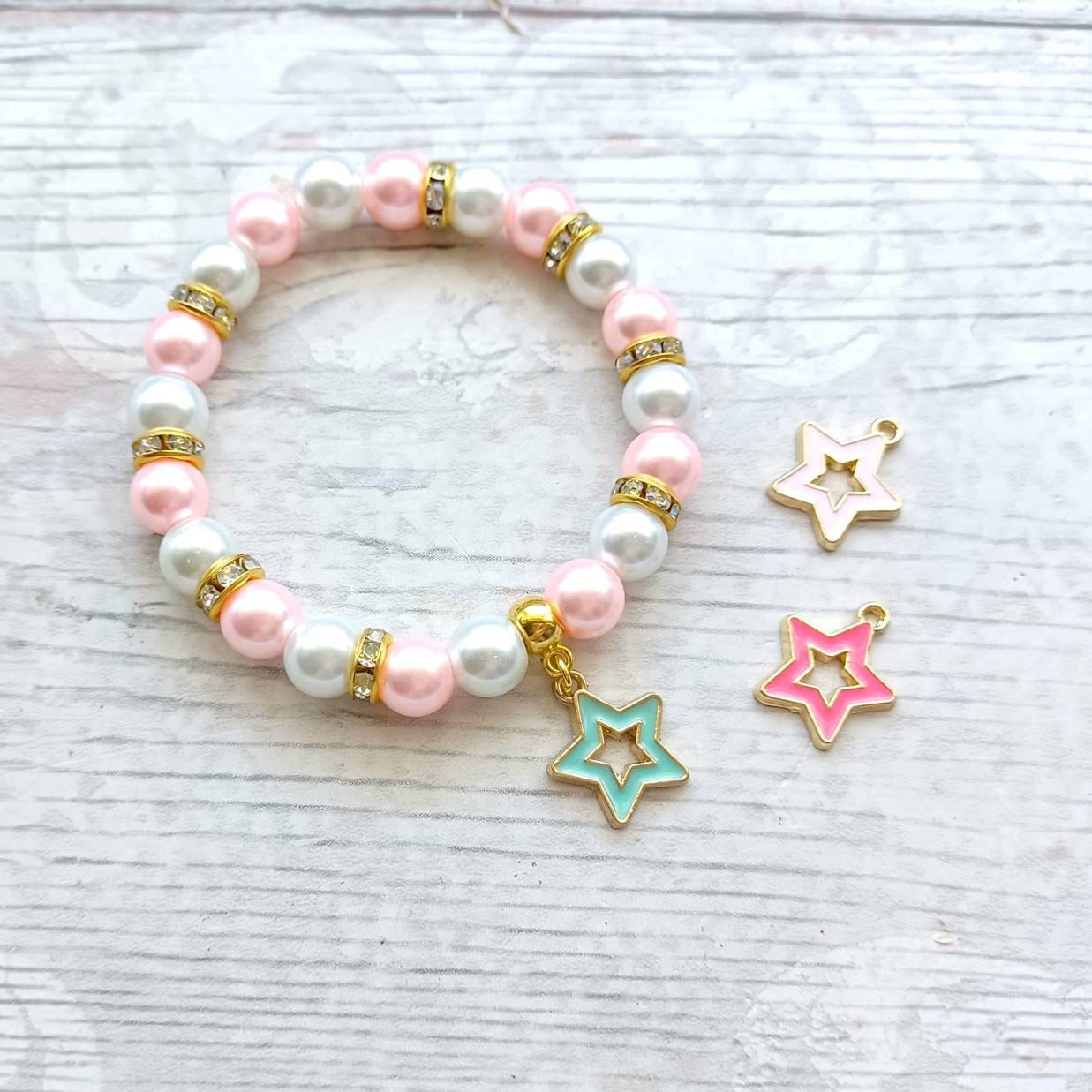Star bracelet, night sky jewellery, gift for mum, birthday present, celestial jewellery