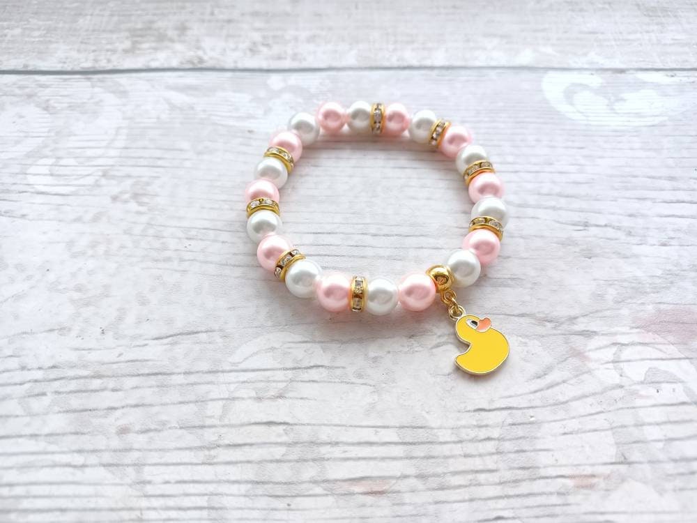Duck bracelet, rubber duckie jewellery, bird lover gift, Cute quirky present, gifts for her