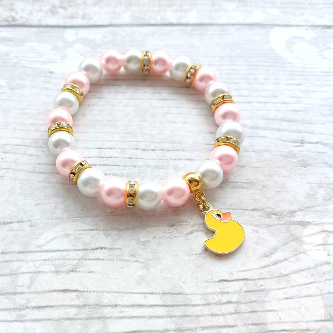Duck bracelet, rubber duckie jewellery, bird lover gift, Cute quirky present, gifts for her