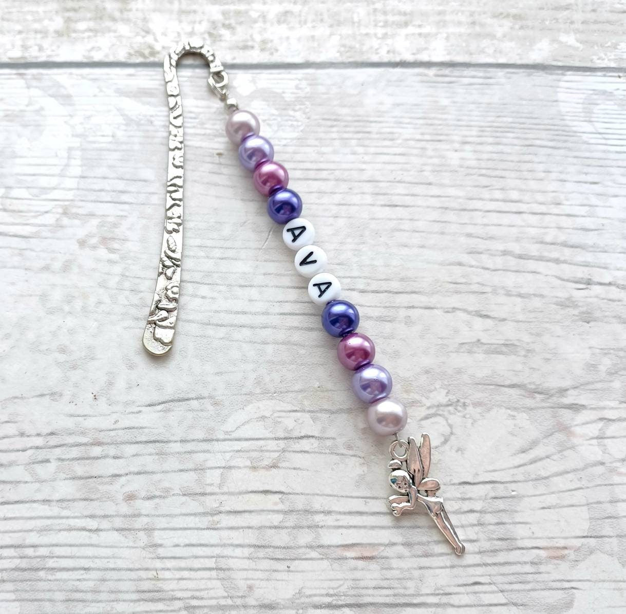 Fairy bookmark, personalised name bookmark, custom bookworm present, named page marker, teacher thankyou gift, reader gift