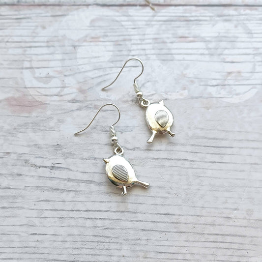 Robin earrings, bird lover jewellery, robins appear memorial gift, festive Christmas jewellery, stocking filler