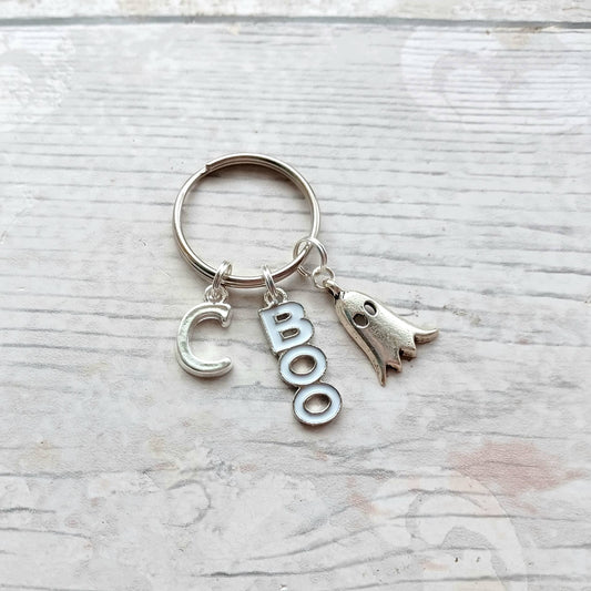 Spooky Boo keyring, Ghost keychain, cute ghostie keychain, halloween keyring, fall accessory, spooky trick or treat gift