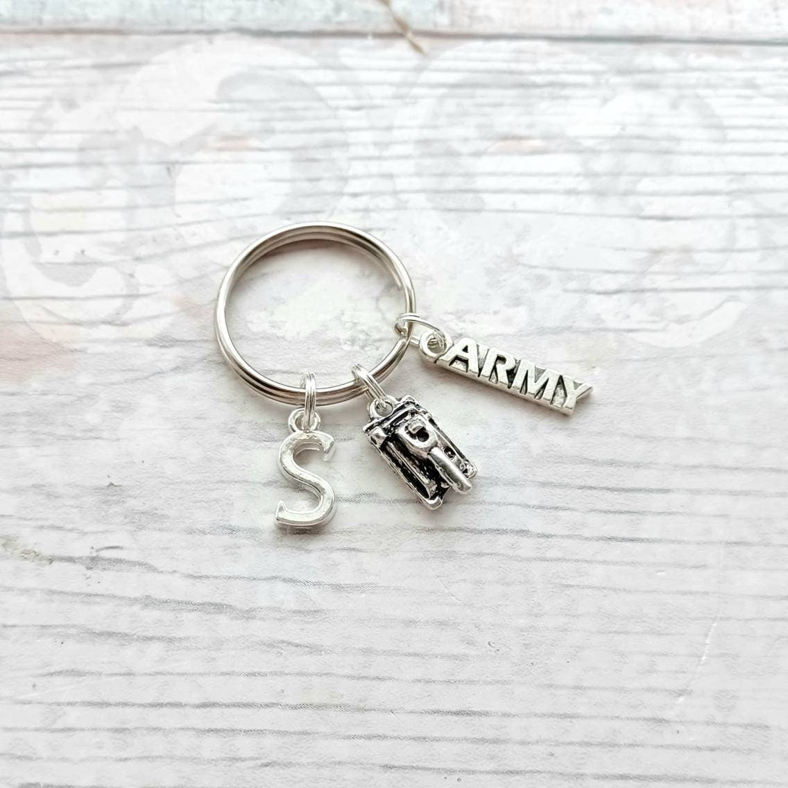 Army keyring, military tank keychain, gift for soldier, present for dad, squaddie keychain, army wife