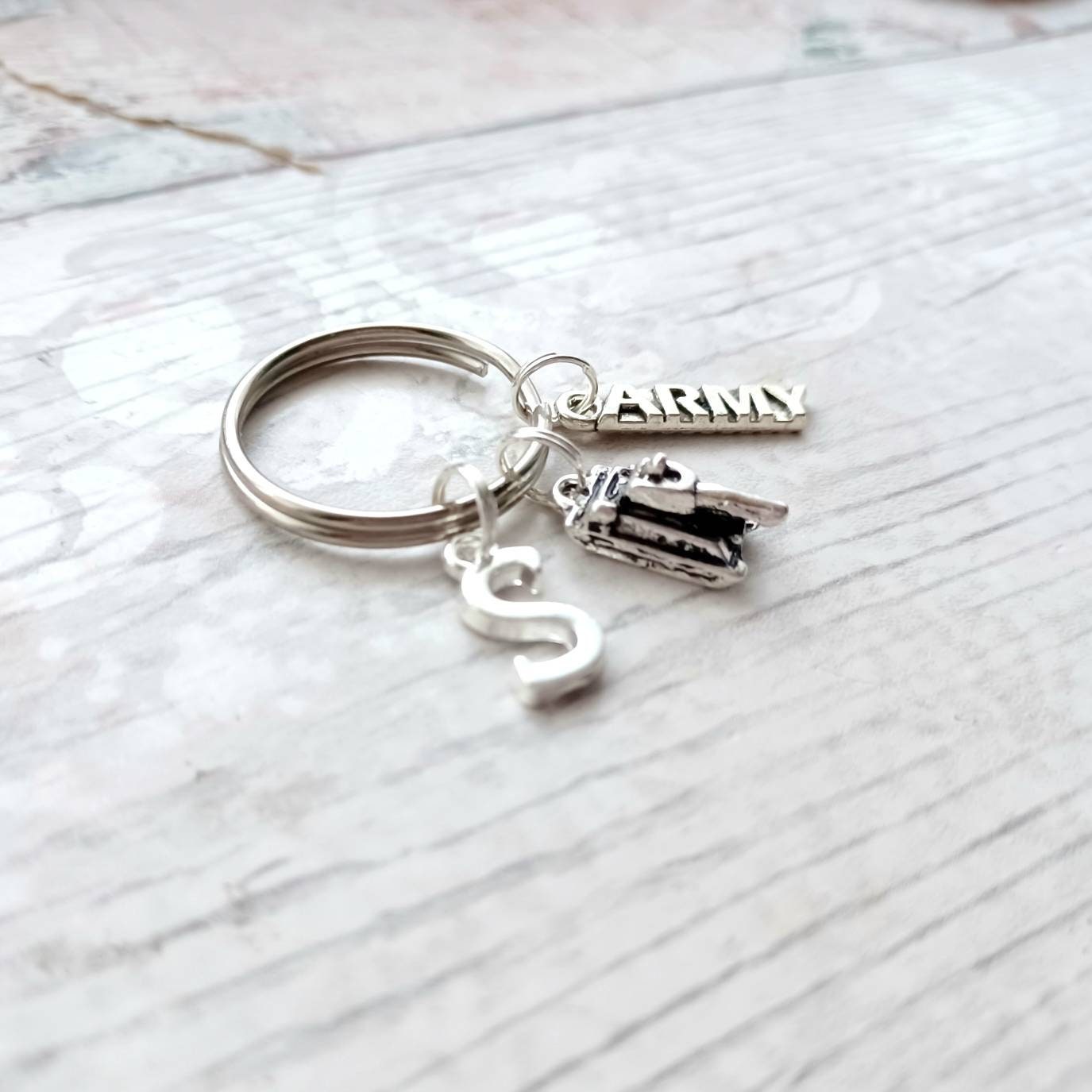 Army keyring, military tank keychain, gift for soldier, present for dad, squaddie keychain, army wife