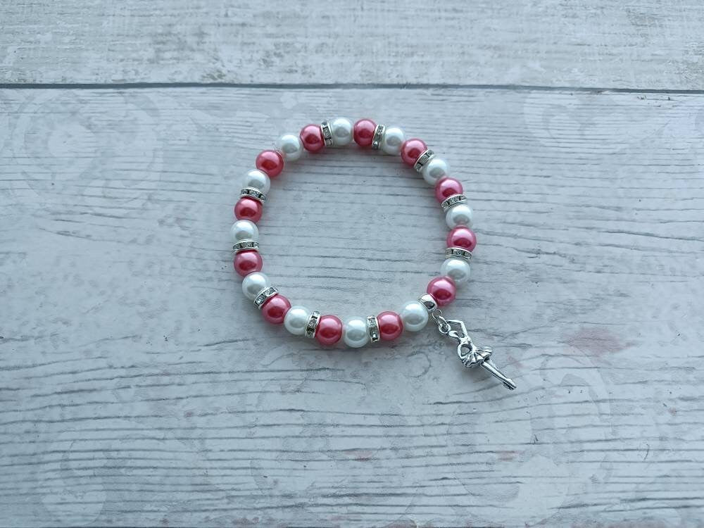 Ballerina bracelet, dancer jewellery, dance jewelry, ballet present, friendship bracelet