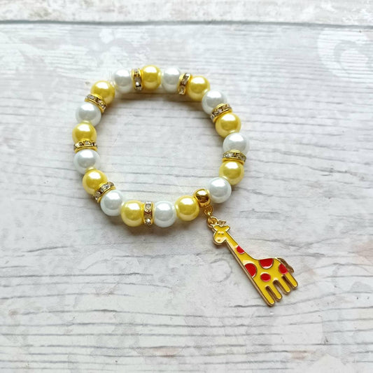 Giraffe bracelet, zoo animal lover, wildlife jewellery, jewellery for children, valentines day gift