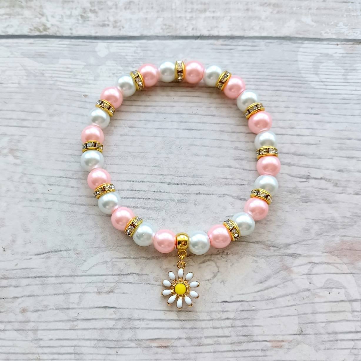 Daisy bracelet, flower jewellery, summer accessory