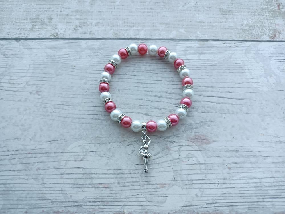 Ballerina bracelet, dancer jewellery, dance jewelry, ballet present, friendship bracelet