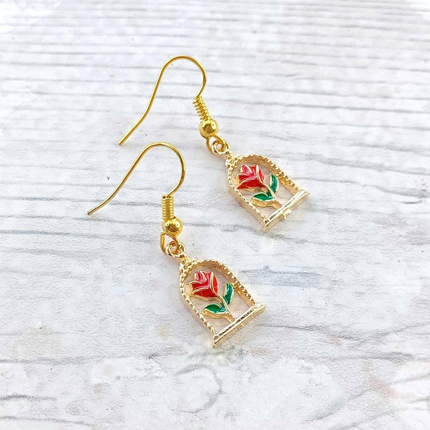 Rose earrings, floral jewellery, flower gift, valentines day jewelry, gift for her, anniversary present