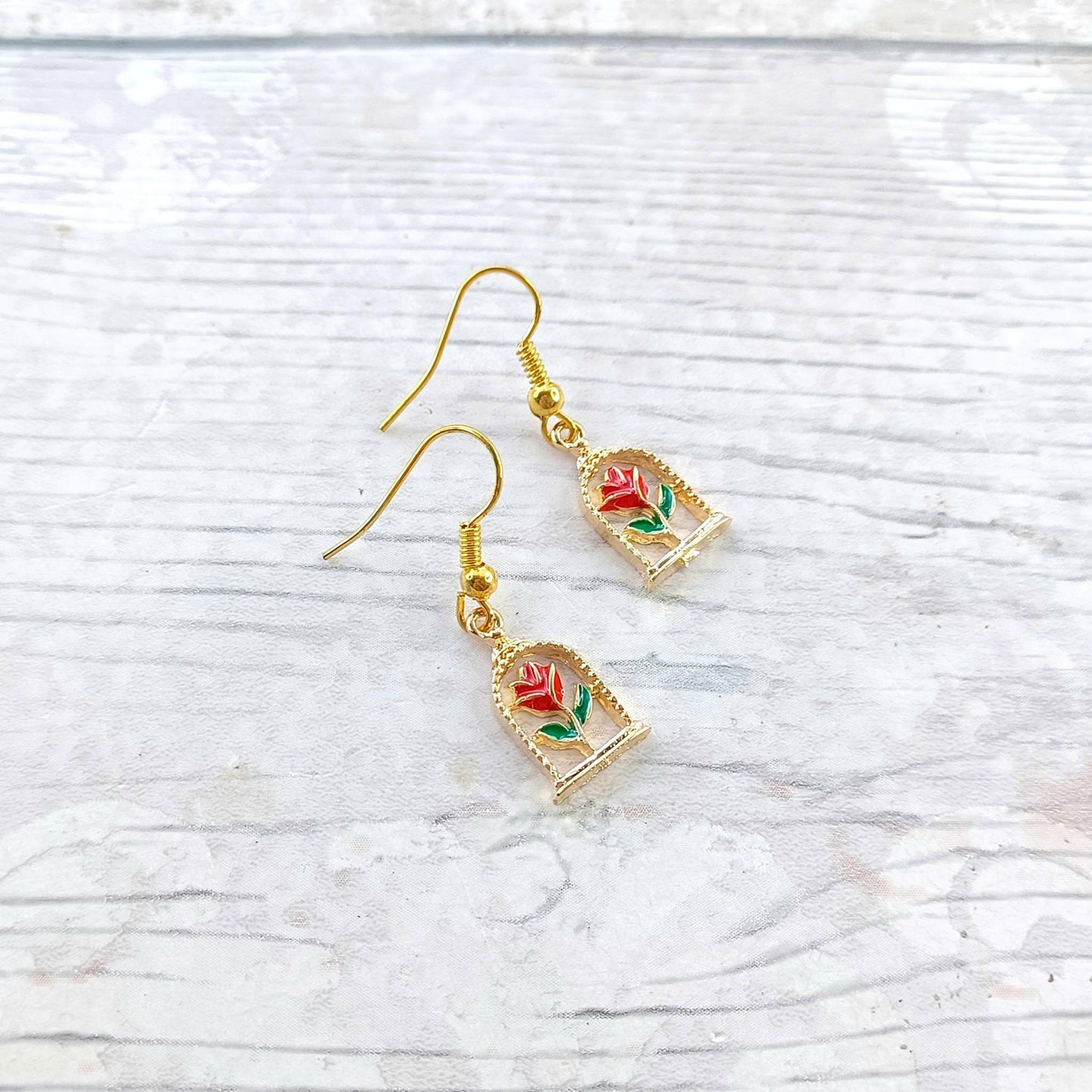 Rose earrings, floral jewellery, flower gift, valentines day jewelry, gift for her, anniversary present