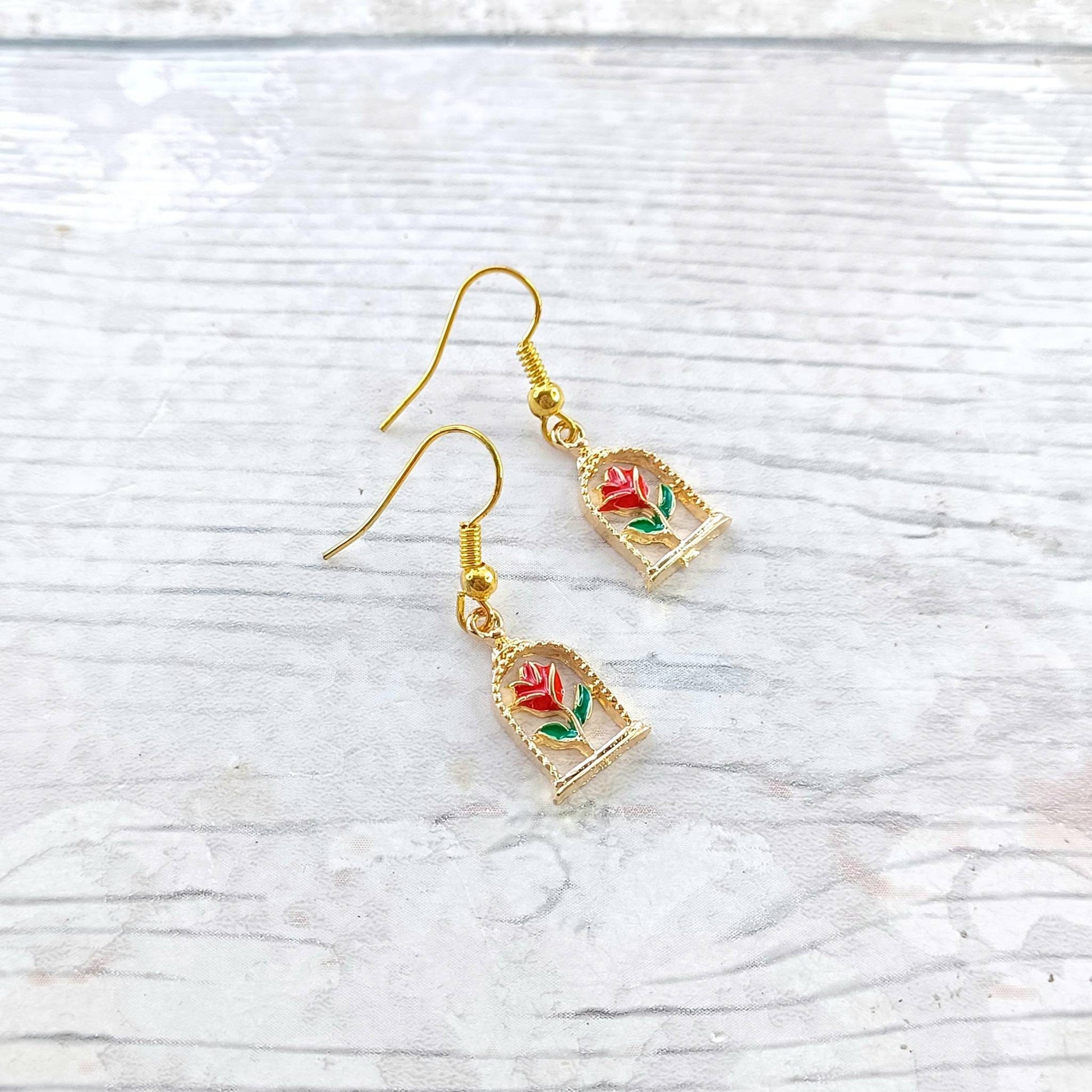 Rose earrings, floral jewellery, flower gift, valentines day jewelry, gift for her, anniversary present