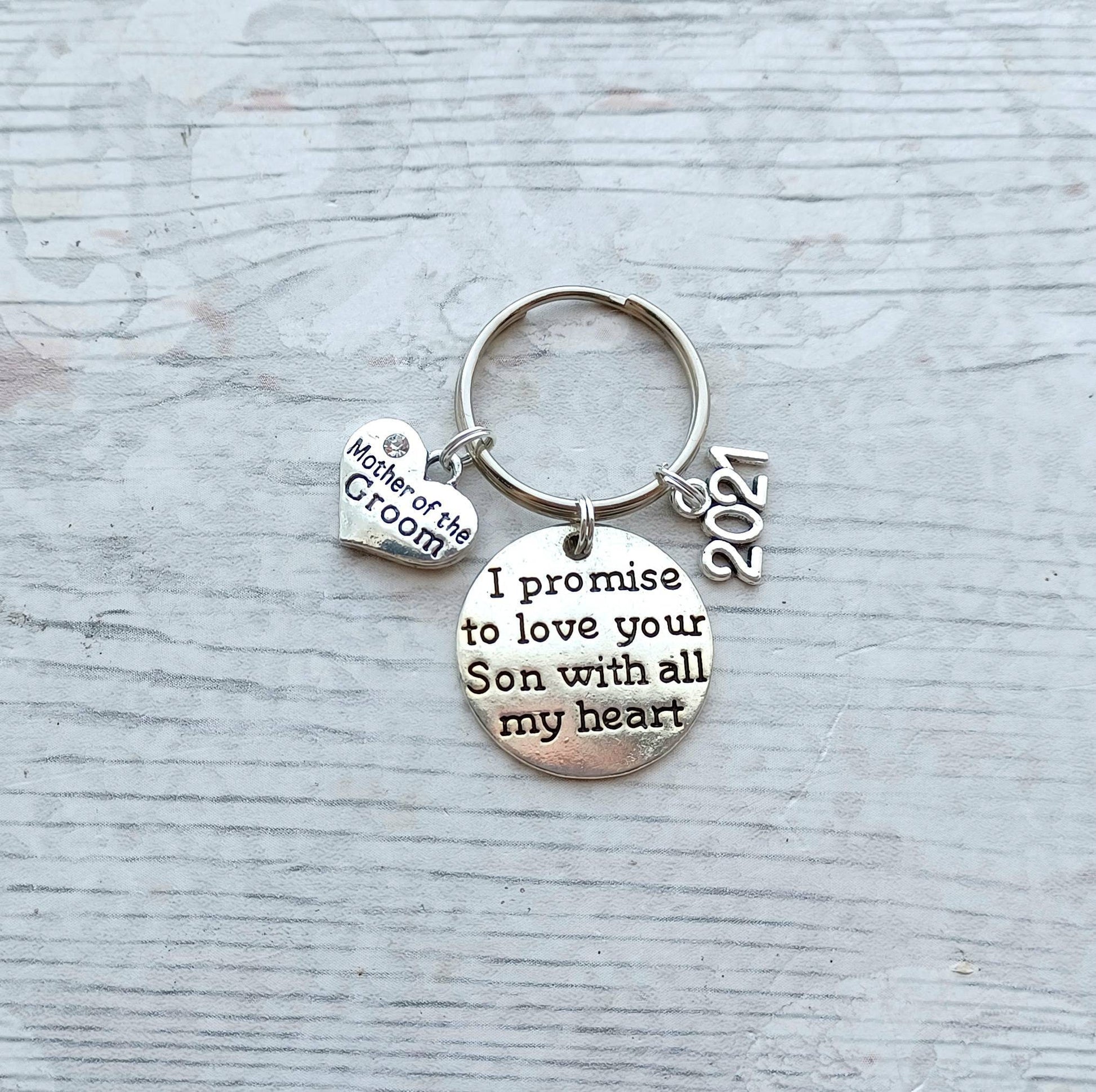 Mother in law keyring, father in law present, mother of the groom gift, father of the groom keychain, wedding momento, dad keepsake