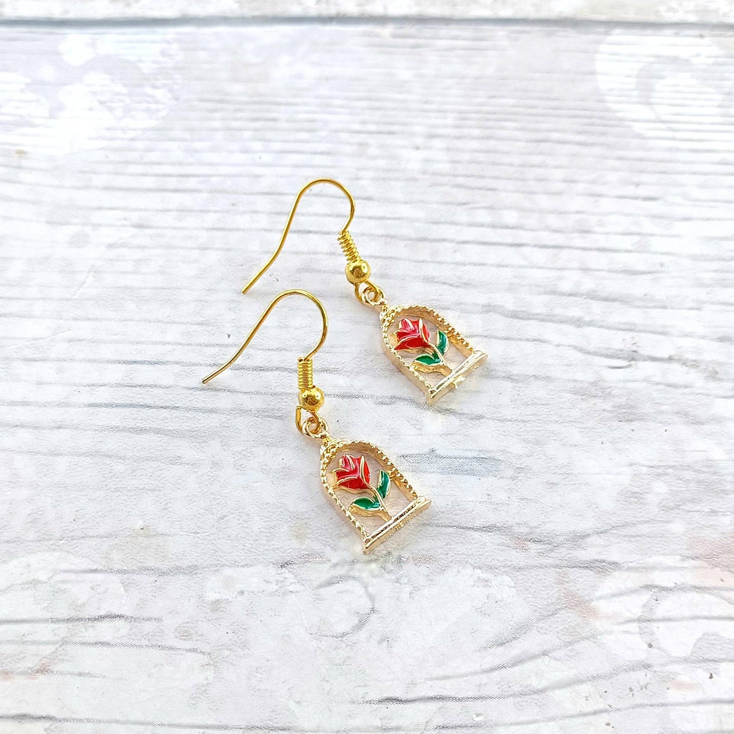 Rose earrings, floral jewellery, flower gift, valentines day jewelry, gift for her, anniversary present