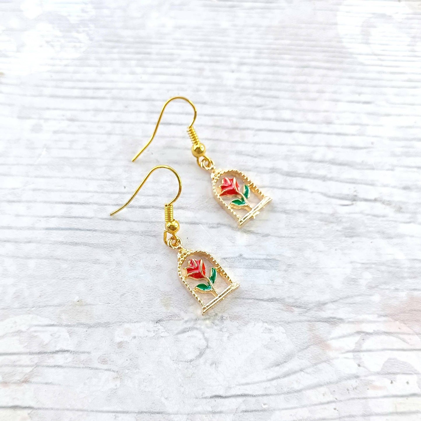 Rose earrings, floral jewellery, flower gift, valentines day jewelry, gift for her, anniversary present
