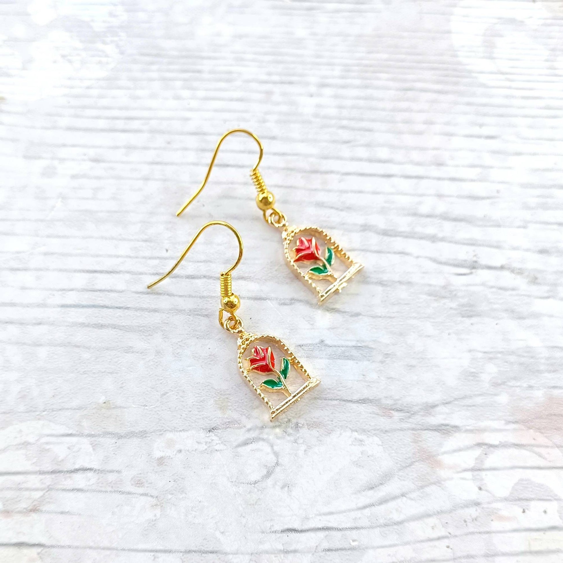 Rose earrings, floral jewellery, flower gift, valentines day jewelry, gift for her, anniversary present