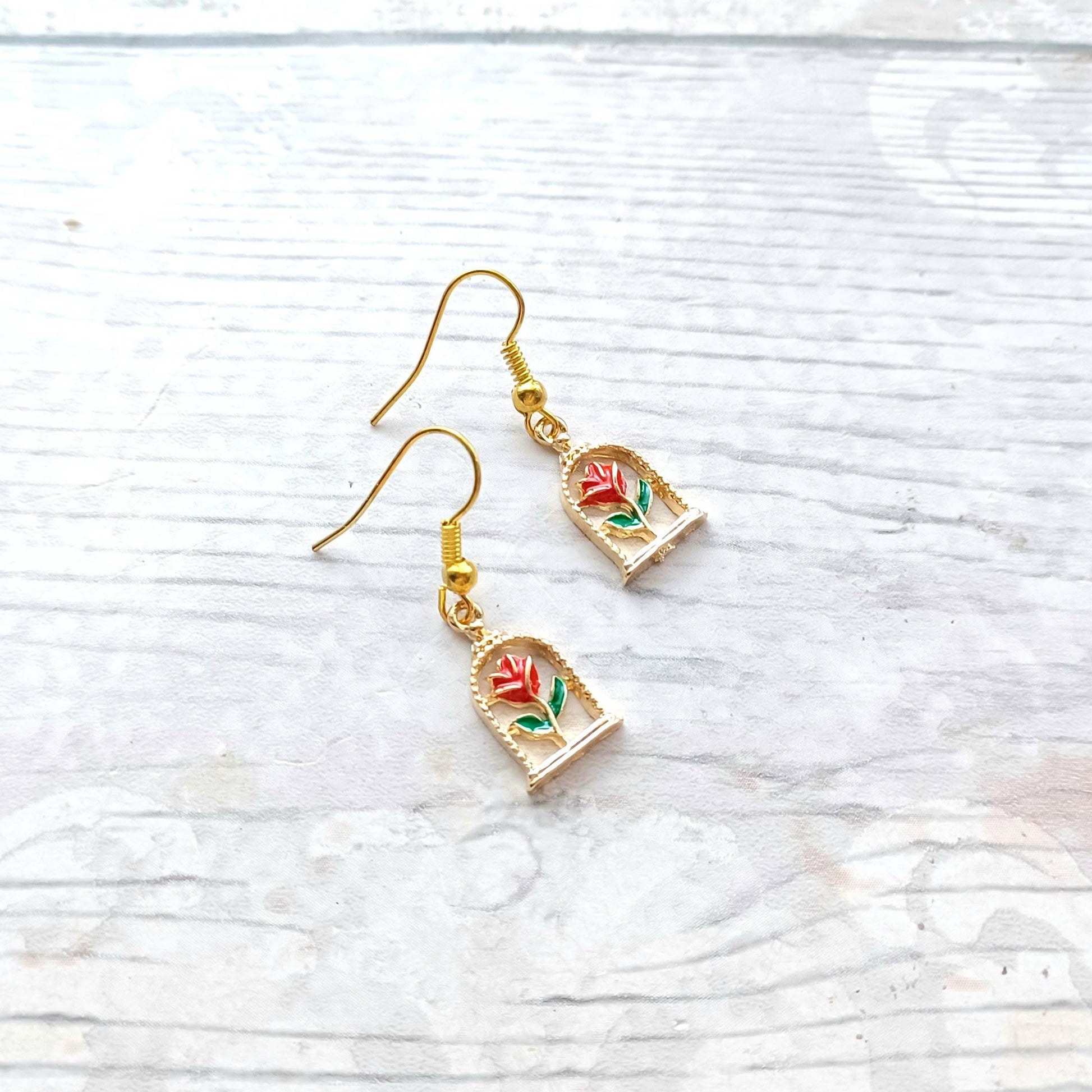 Rose earrings, floral jewellery, flower gift, valentines day jewelry, gift for her, anniversary present