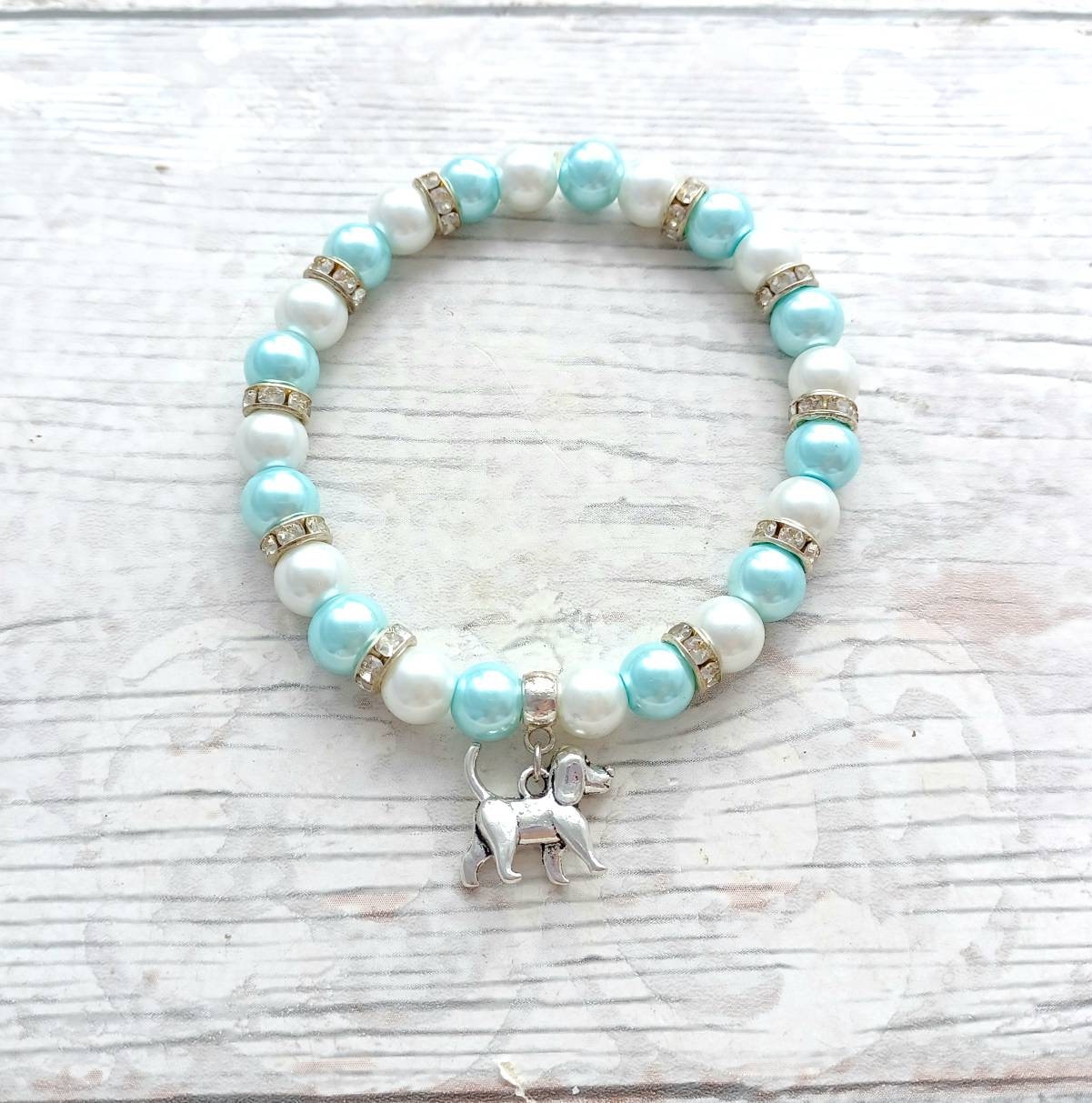 Dog bracelet, animal jewellery, furry pet lover, gift for doggy mum, memorial present