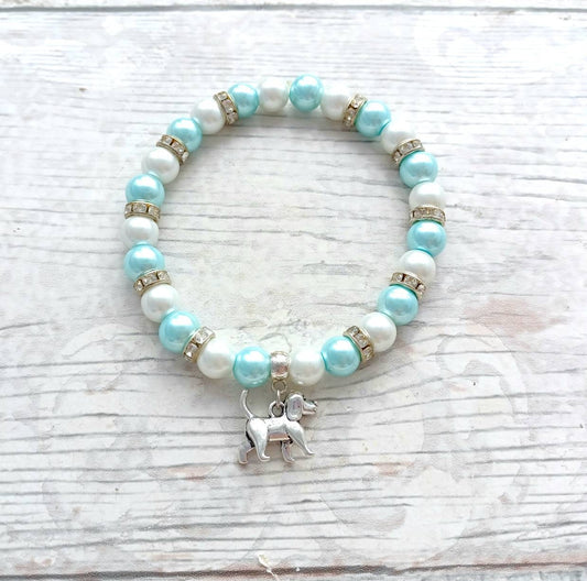 Dog bracelet, animal jewellery, furry pet lover, gift for doggy mum, memorial present