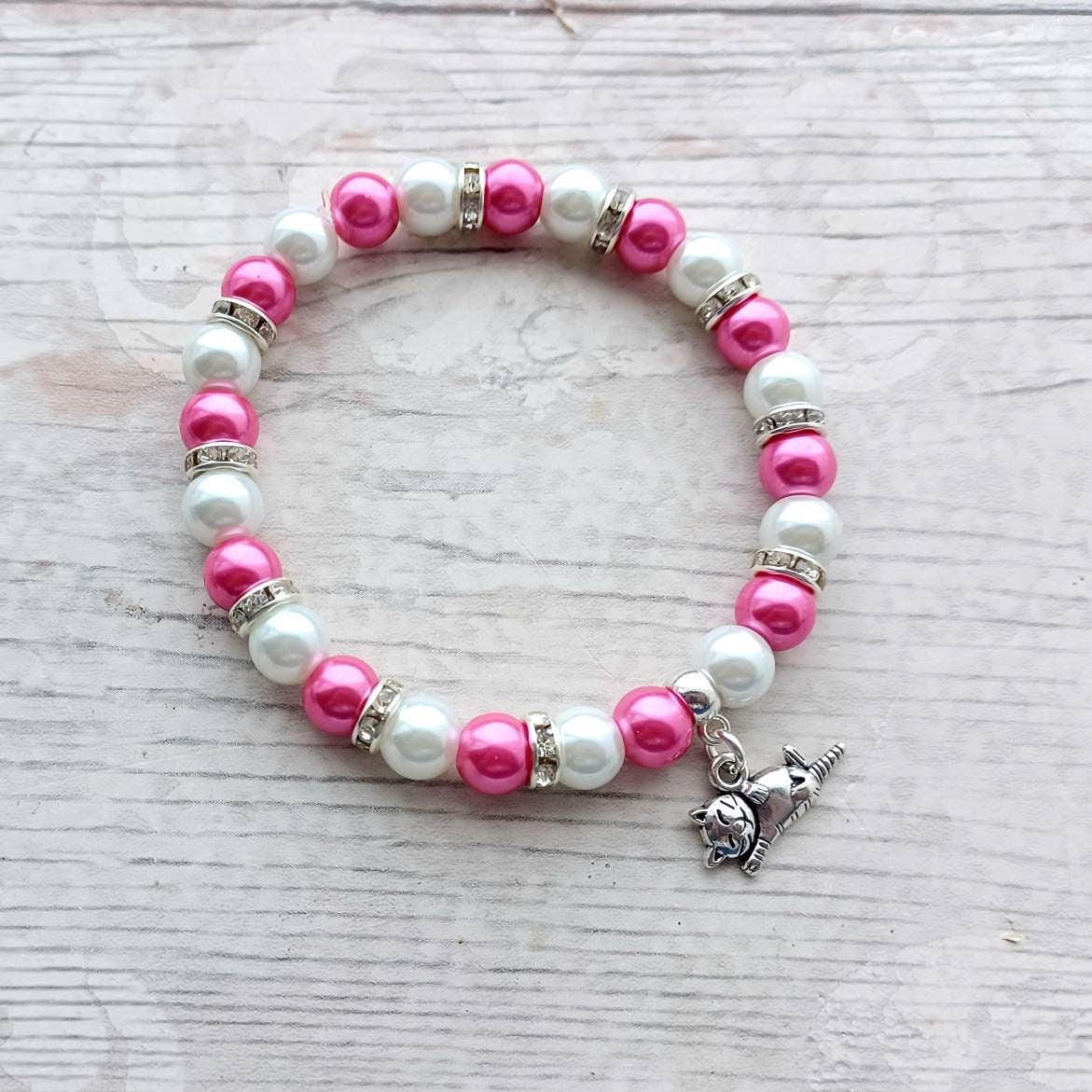 Cat bracelet, feline jewellery, furry animal lover, crazy cat lady gift, present for fur baby mum