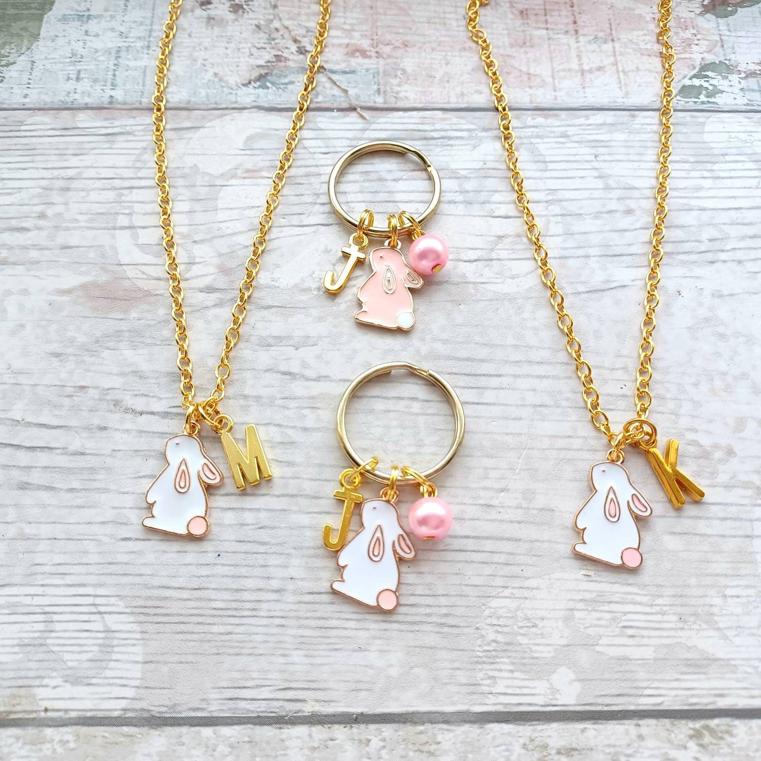 Rabbit necklace, easter jewellery, bunny necklace, easter bunny gift, animal lover present, cute gifts for girls
