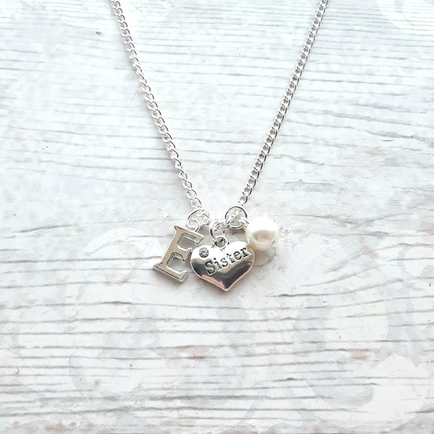 sister necklace, initial necklace, best friend jewellery, gift for sister, big sister present, friendship jewelry, sibling gift
