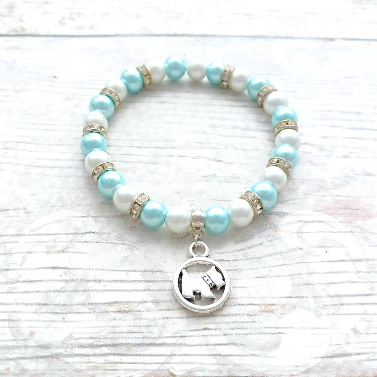 Scottie dog bracelet, scottish terrier jewellery, furry pet lover, gift for doggy mum, memorial present