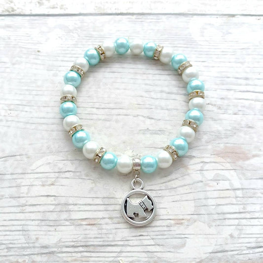 Scottie dog bracelet, scottish terrier jewellery, furry pet lover, gift for doggy mum, memorial present