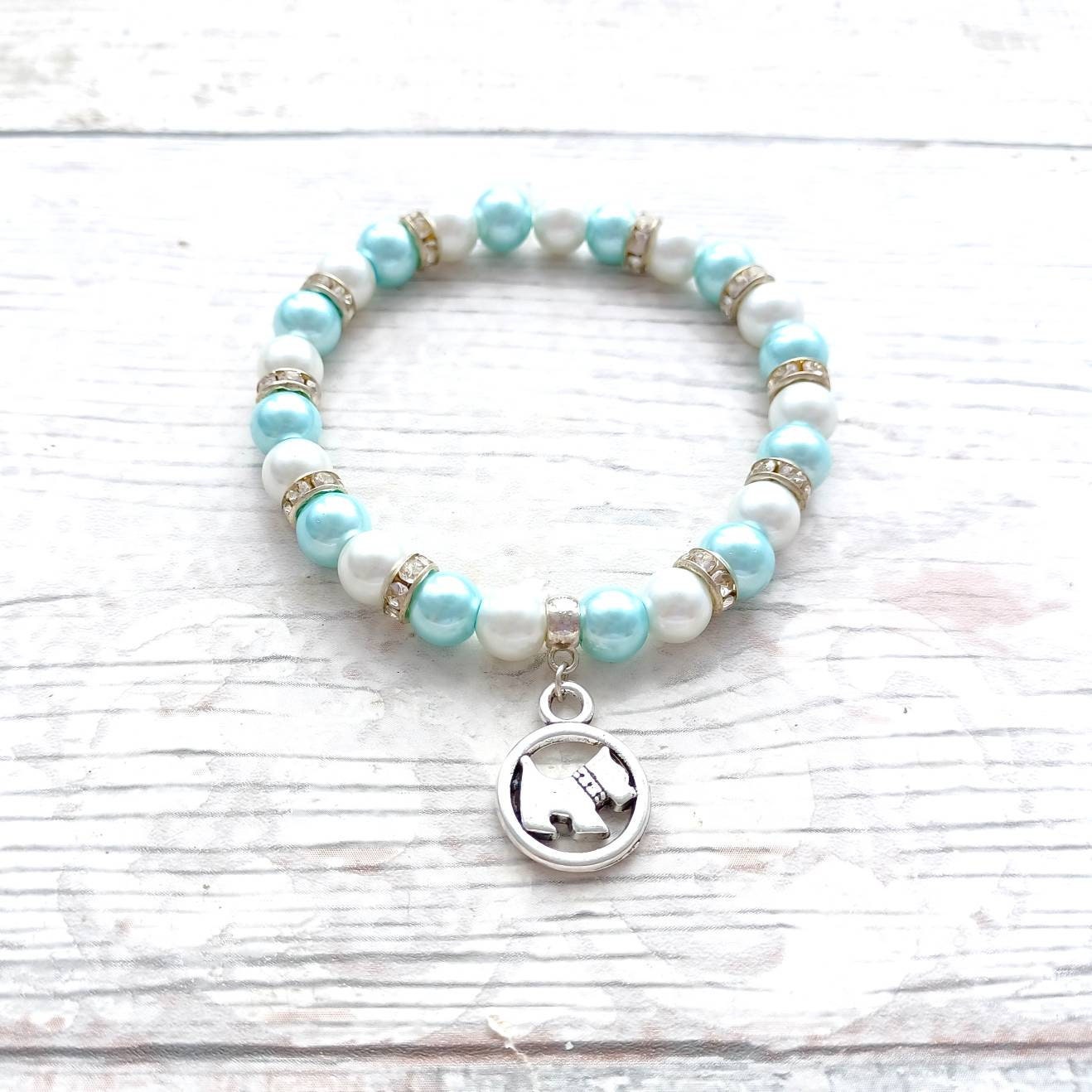 Scottie dog bracelet, scottish terrier jewellery, furry pet lover, gift for doggy mum, memorial present