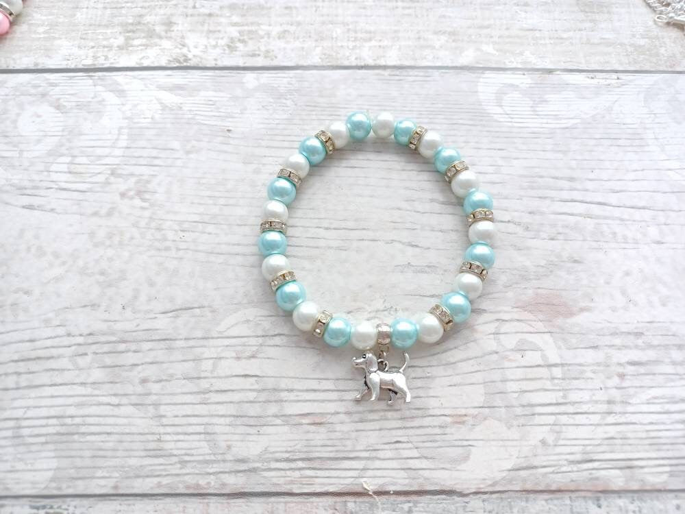 Dog bracelet, animal jewellery, furry pet lover, gift for doggy mum, memorial present