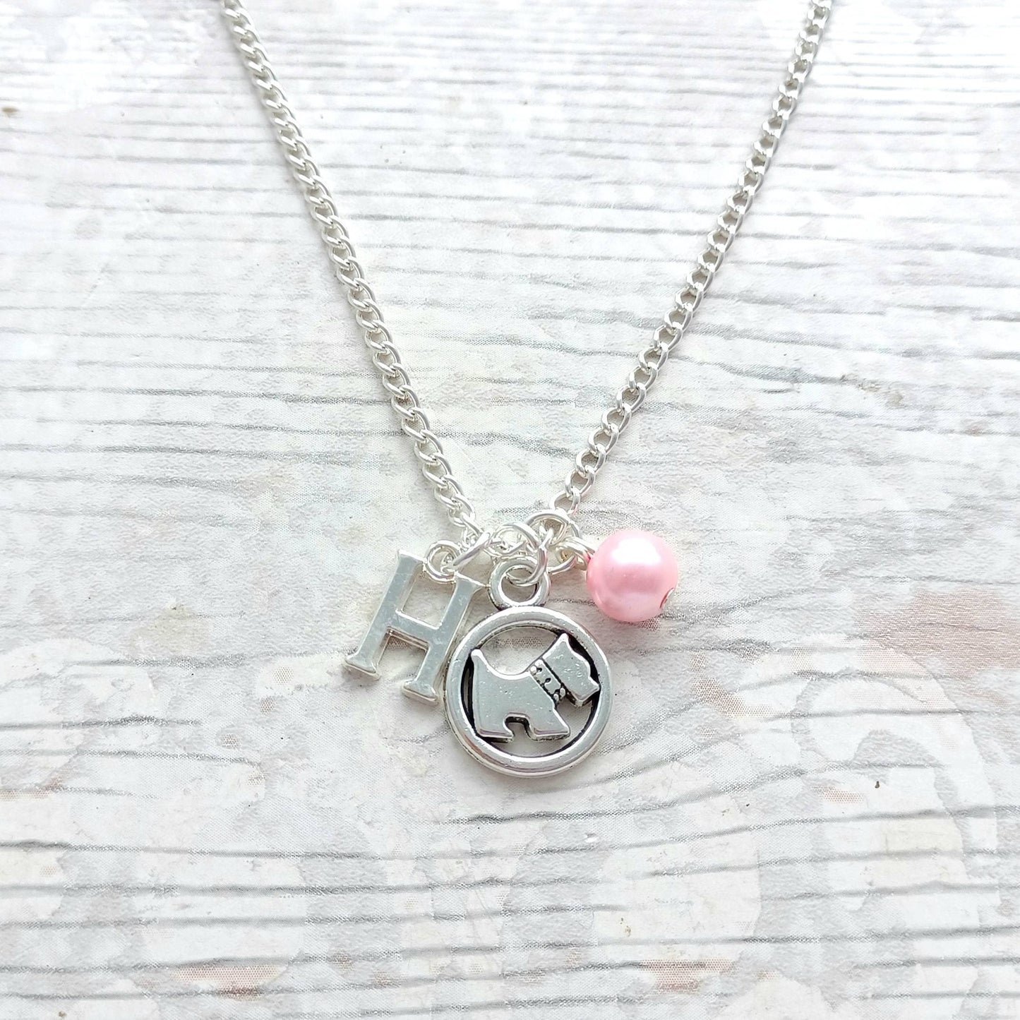 Scottish terrier necklace, scottie dog jewellery, doggy mum gift, furry animal lover present