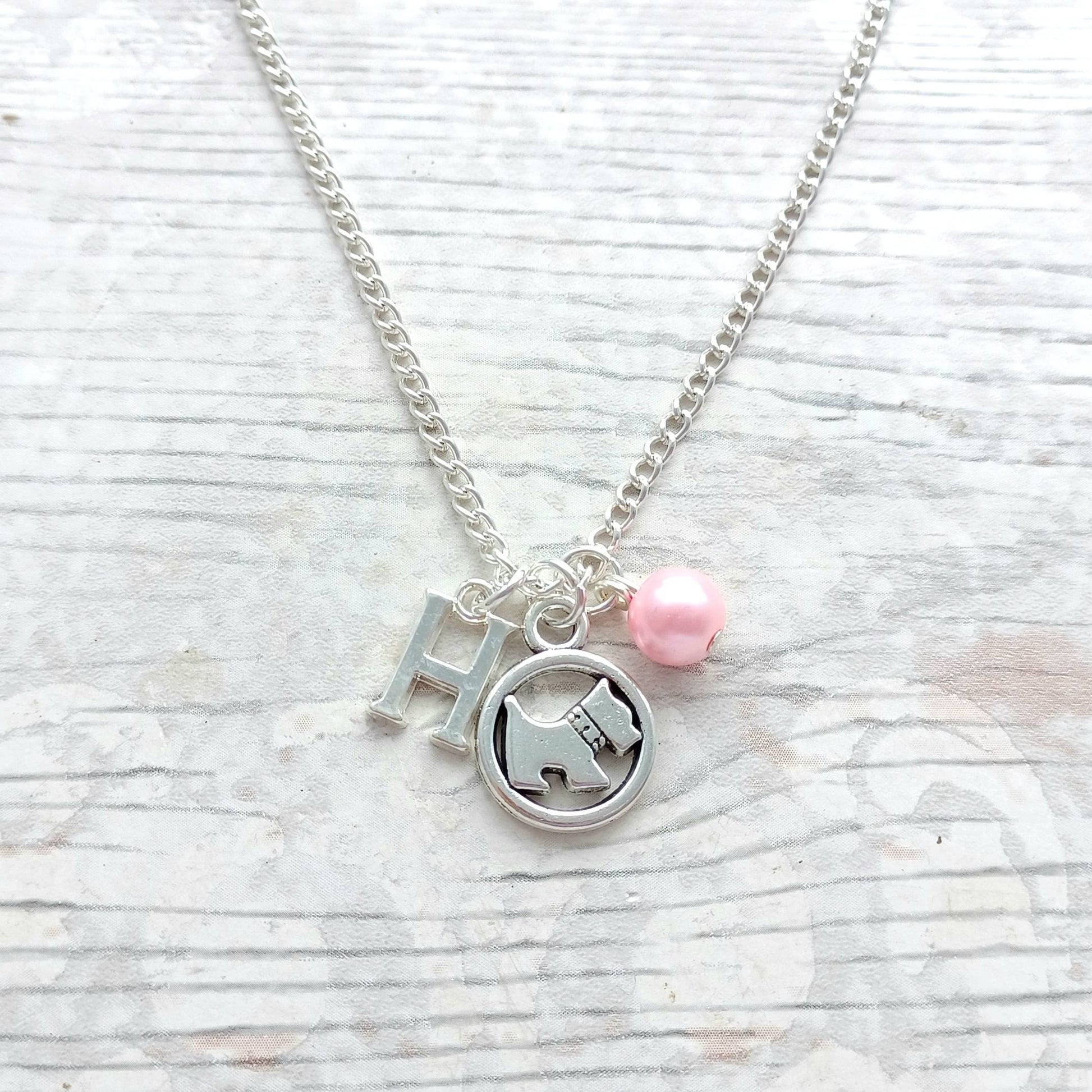 Scottish terrier necklace, scottie dog jewellery, doggy mum gift, furry animal lover present