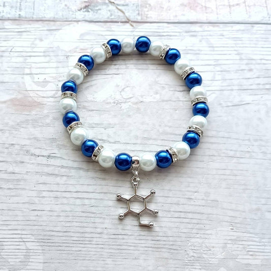 Glucose molecule bracelet, sugar bracelet, Type 1 diabetes awareness jewellery, science present, geeky gift for scientist, diaversary gift