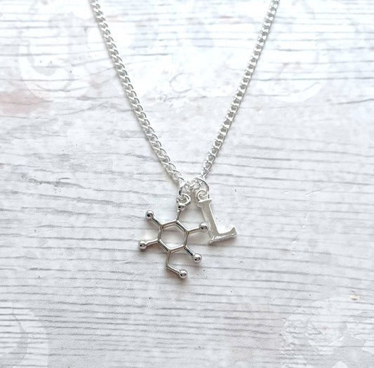 Glucose molecule necklace, sugar necklace, Type 1 diabetes awareness jewellery, science present, geeky gift for scientist, diaversary gift