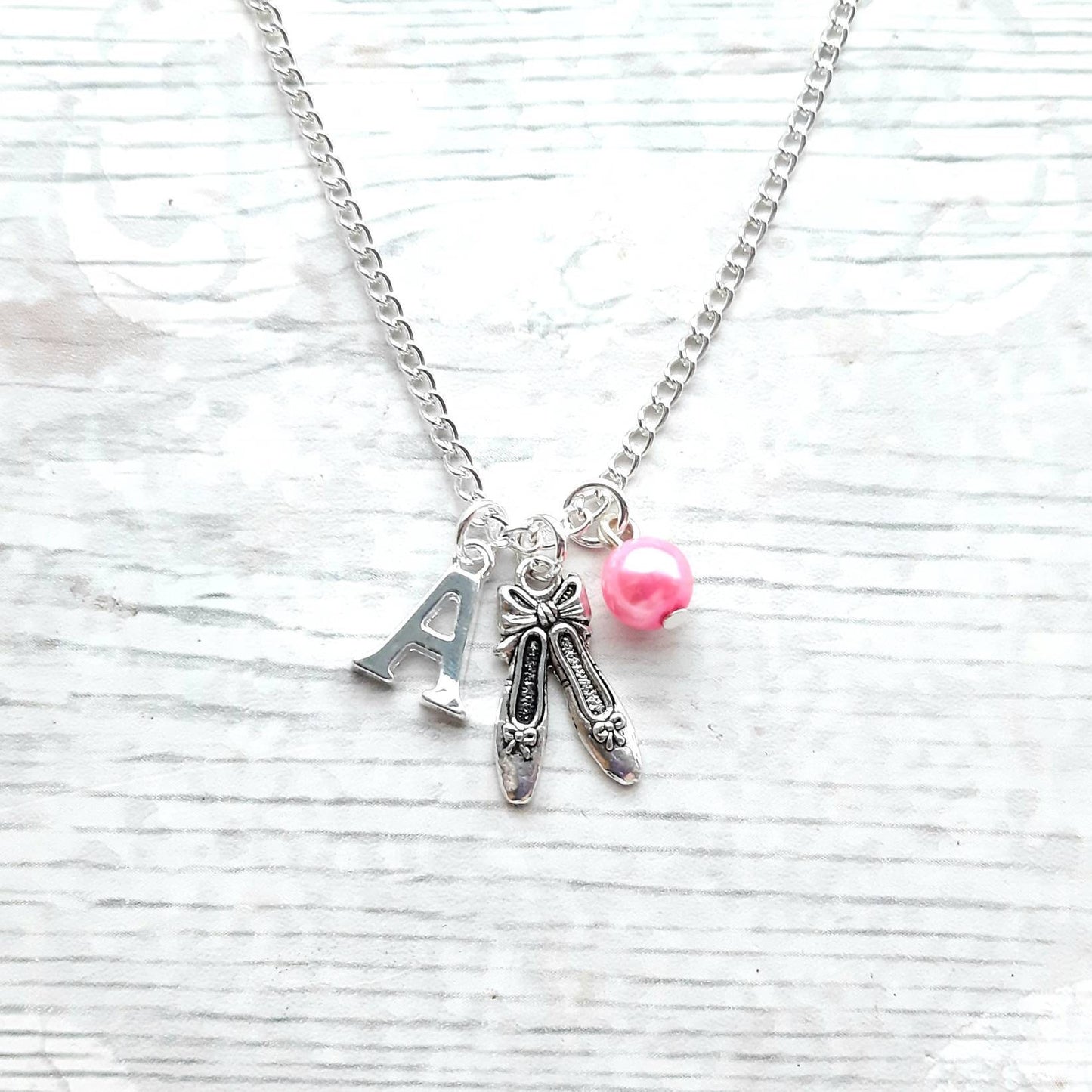 Ballet shoe necklace, ballerina jewellery, ballet slipper necklace, dance jewelry, personalised present, gifts for girls, stocking filler