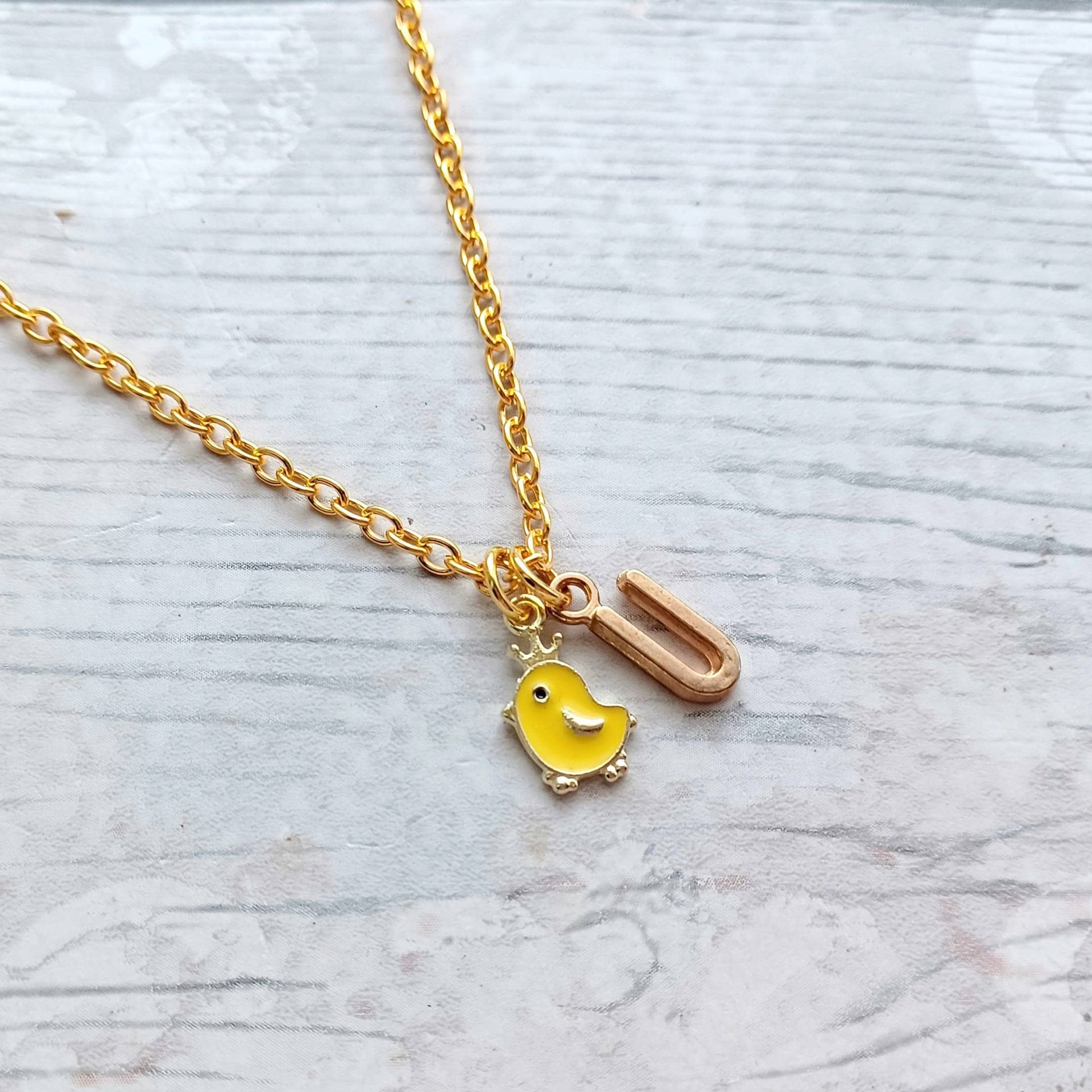 Chick necklace, easter jewellery, chicken necklace, easter duckling gift, animal lover present, cute gifts for girls