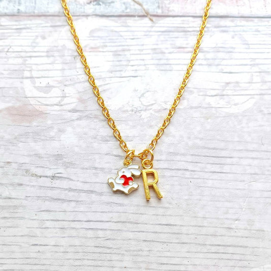 Rabbit necklace, easter jewellery, bunny necklace, easter bunny gift, animal lover present, cute gifts for girls