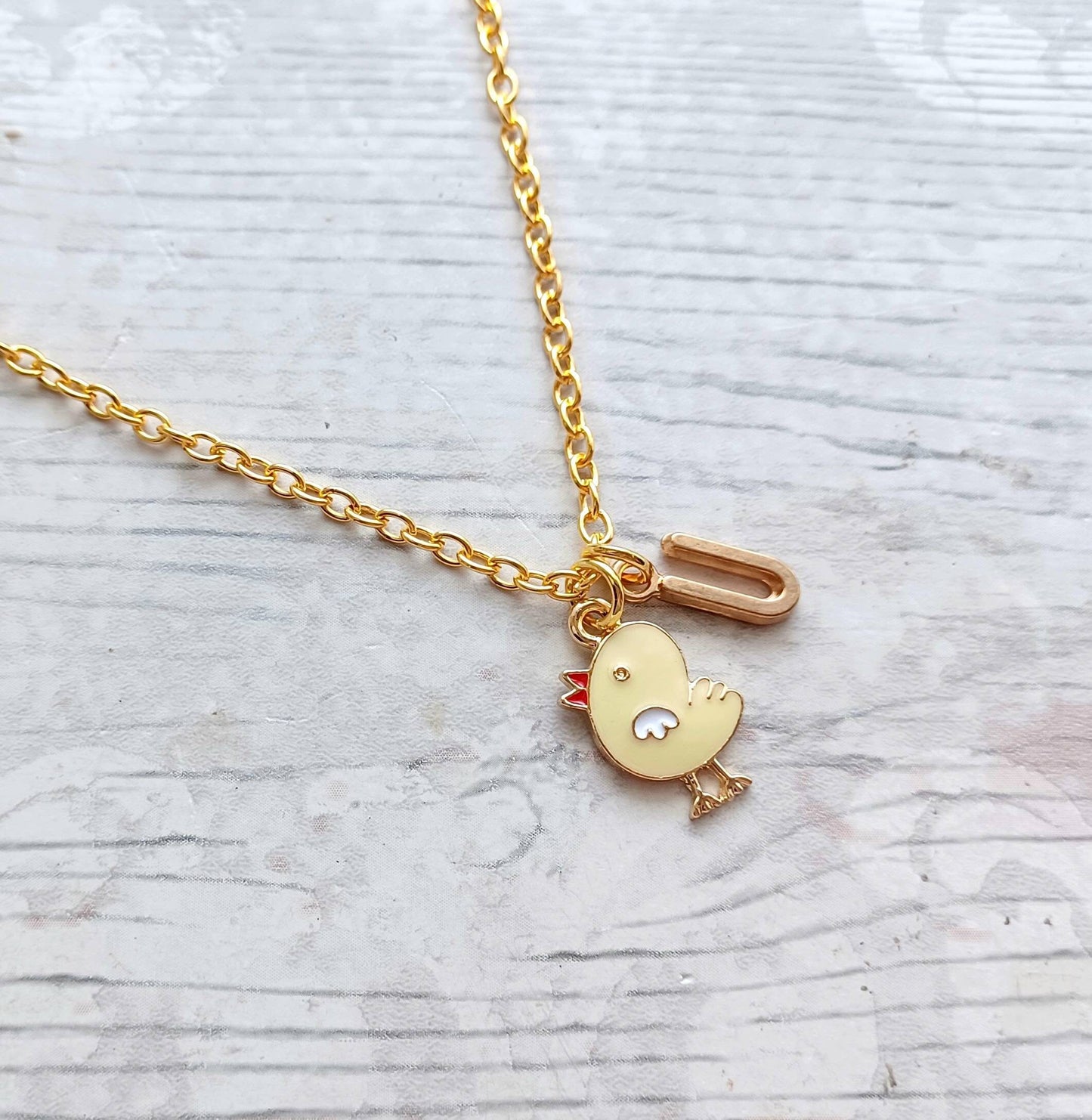 Chick necklace, easter jewellery, chicken necklace, easter duckling gift, animal lover present, cute gifts for girls