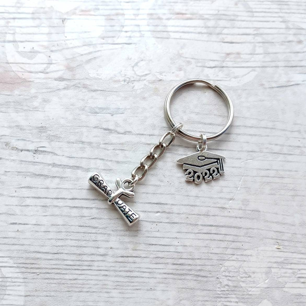 Graduation keyring, graduate keychain, scroll keyring, 2023 cap bagcharm, leavers present, gift for graduate, class of 2023