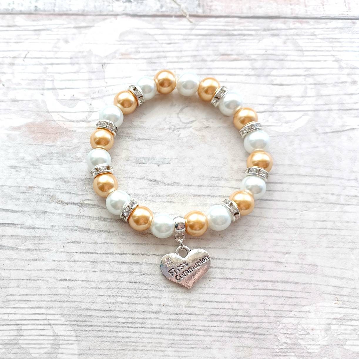 First communion bracelet, holy communion jewellery, religious catholic gift, present for kids