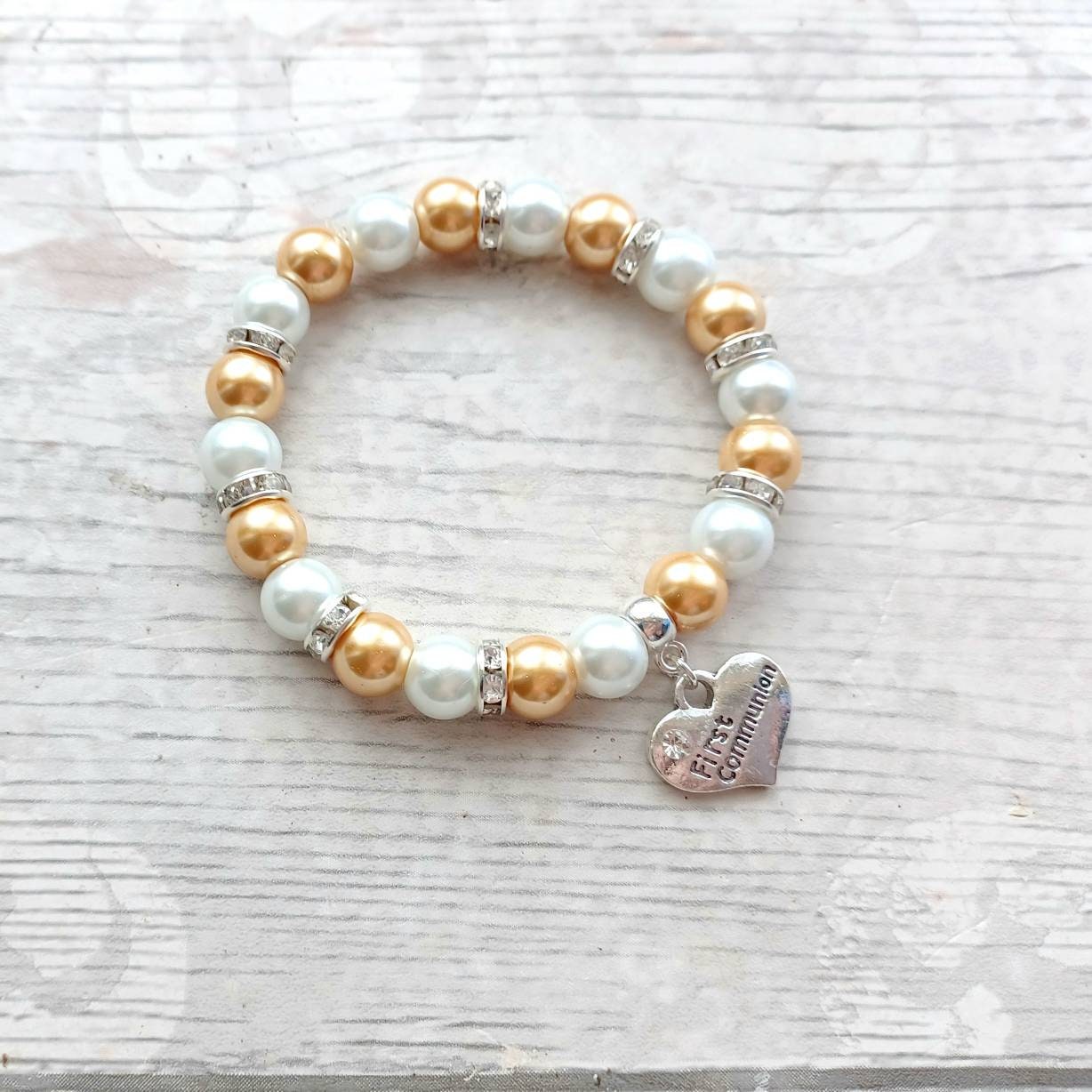First communion bracelet, holy communion jewellery, religious catholic gift, present for kids