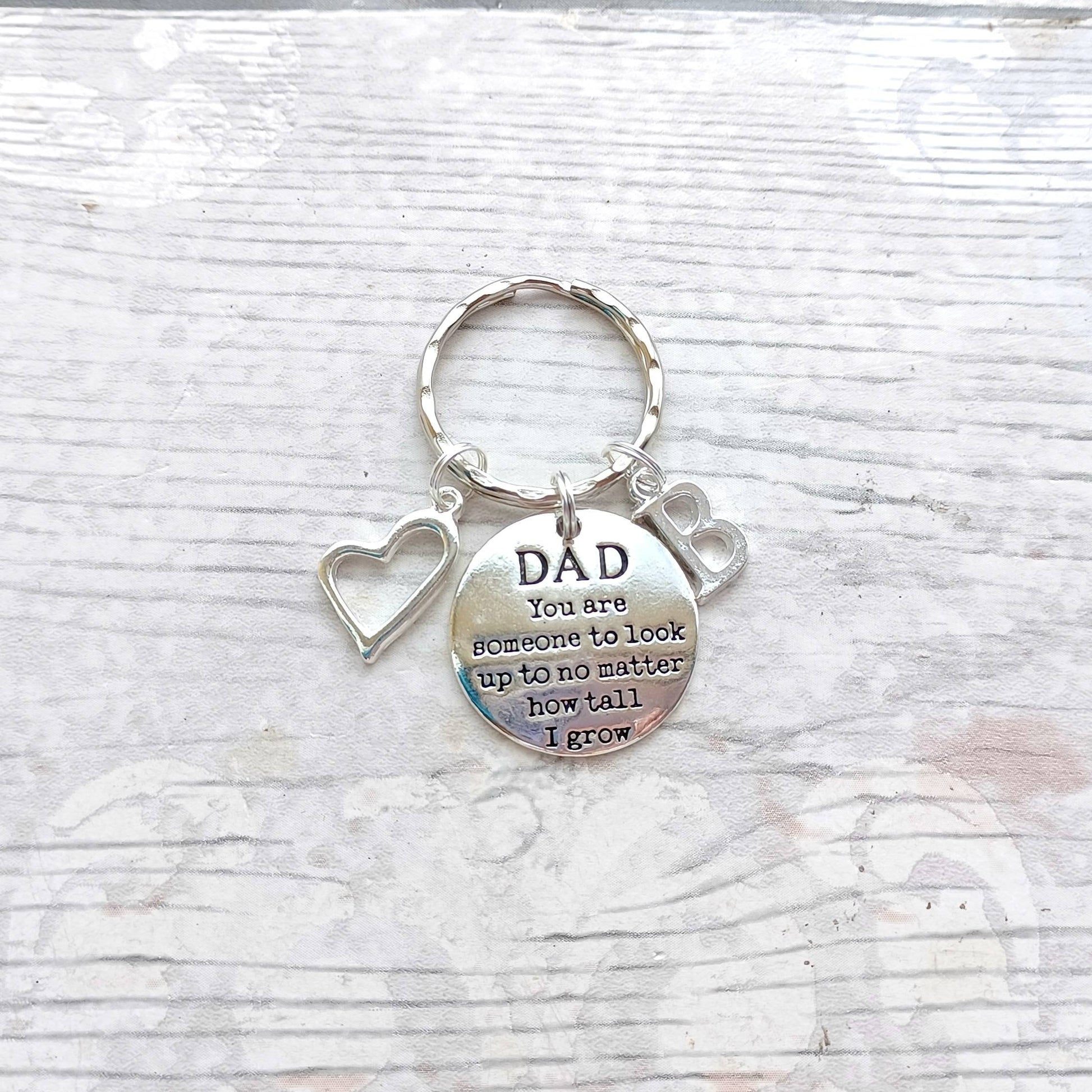 Dad keyring, personalised initial keychain, memorial present, daddy keyring, gift for fathers day, superhero keyring