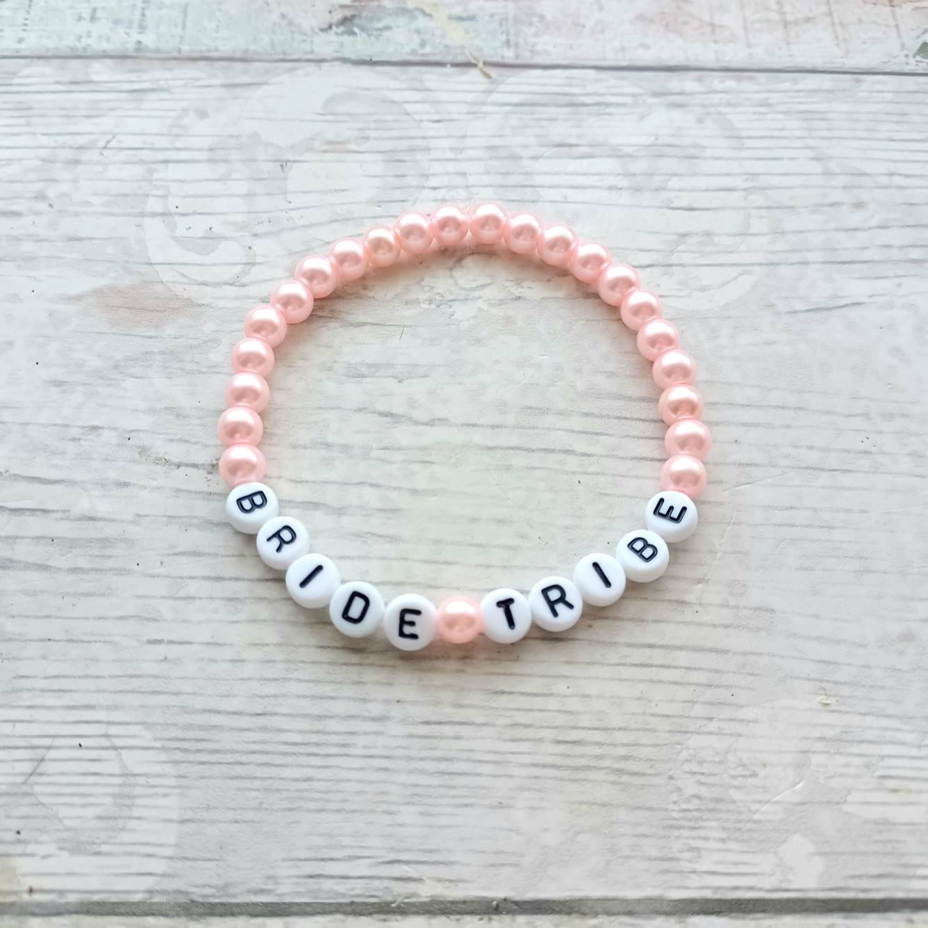 Bride tribe bracelet, bacherlorette bag filler, team bride favour, hen do jewellery, hen party jewelry, bride to be gift bags, hen night