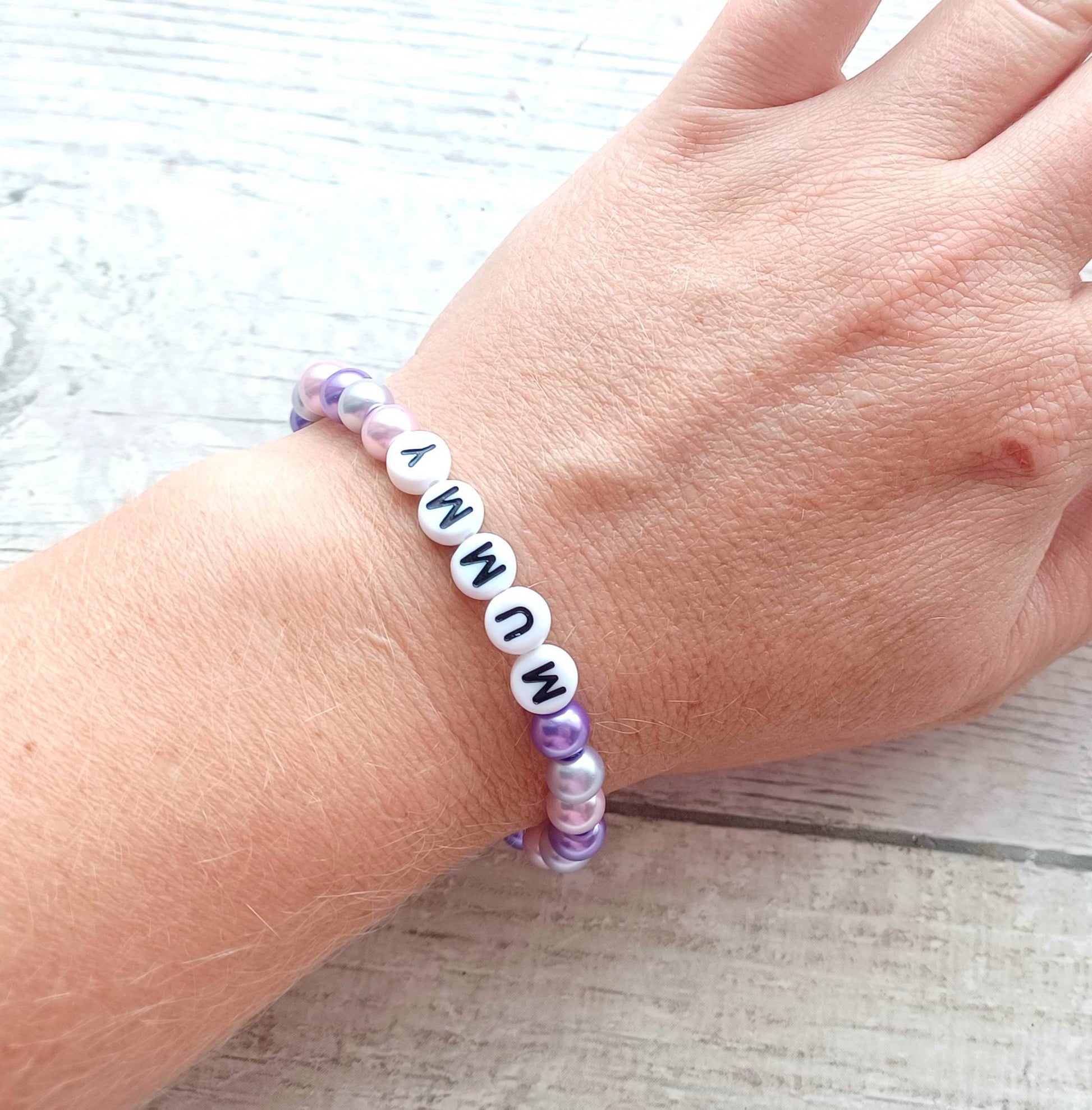 name bracelet, personalised kids jewellery, wedding jewelry, thankyou present, flowergirl bracelet, gifts for girls
