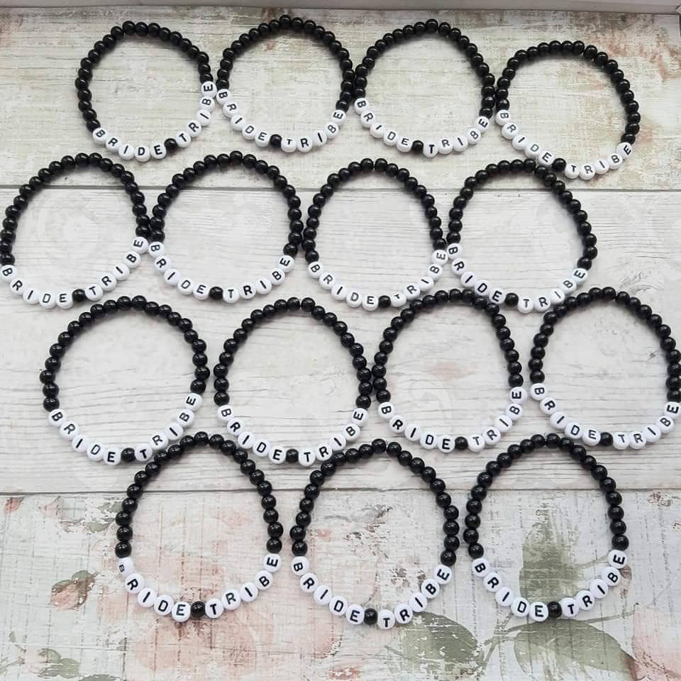 Bride tribe bracelet, bacherlorette bag filler, team bride favour, hen do jewellery, hen party jewelry, bride to be gift bags, hen night
