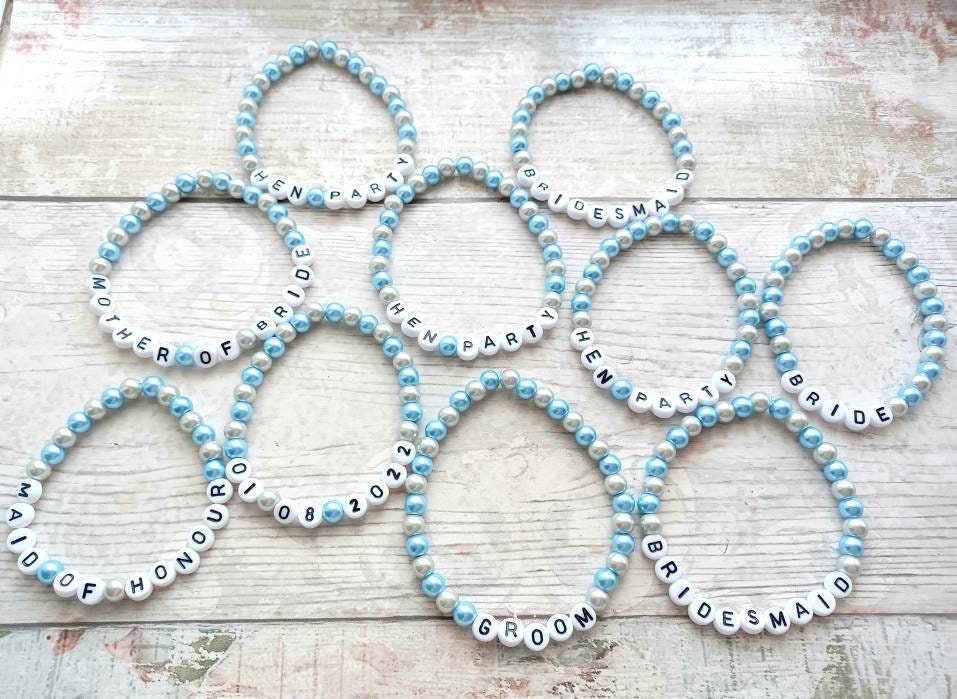 Hen party bracelet, bacherlorette bag filler, bride tribe favour, hen do jewellery, team bride jewelry, bride to be gift bags, hen night